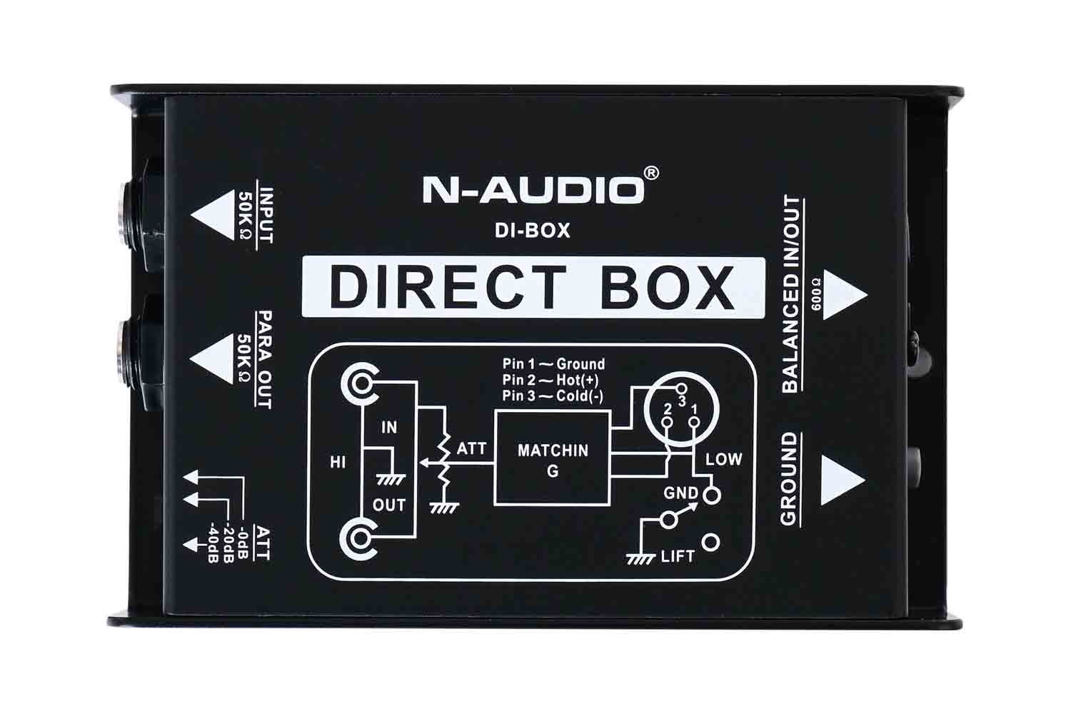 DI-box N-Audio DI-1 - Преобразователь сигнала для гитары, ди-бокс, пассивный - фото 1